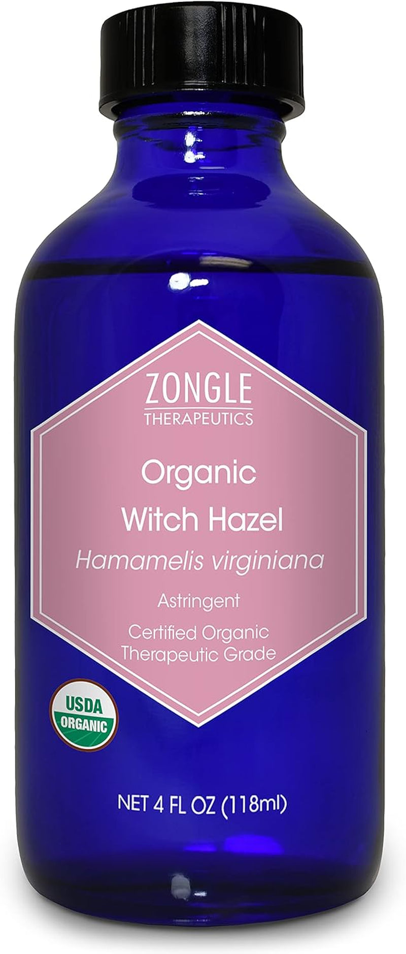 Witch Hazel, Organic – 100% Pure, Witch Hazel, for Face, Acne, Butt, Skin, Scalp, Hair, Body by , 4 OZ